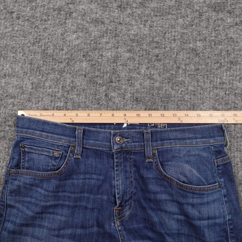 7 For All Mankind Carson Jeans Mens 33 Blue Denim Straight Leg Stretch - Picture 12 of 13